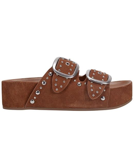 Marc Fisher Brown Sayge Suede Sandal