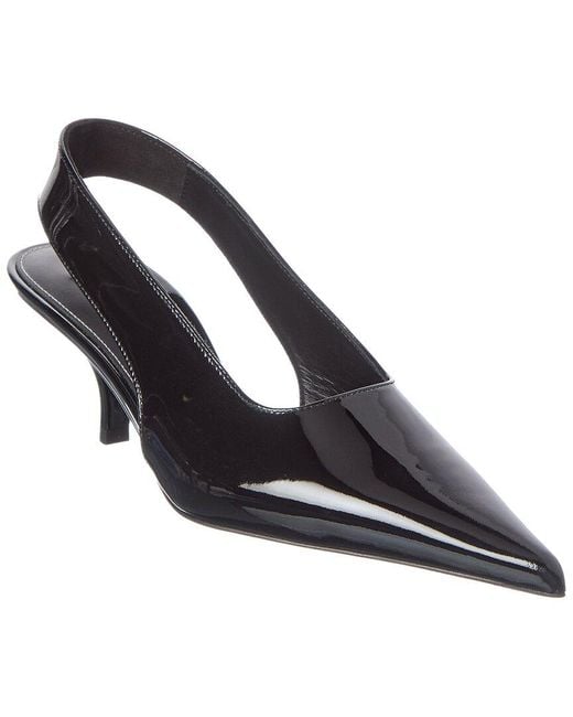 Totême Black Patent Slingback Pump