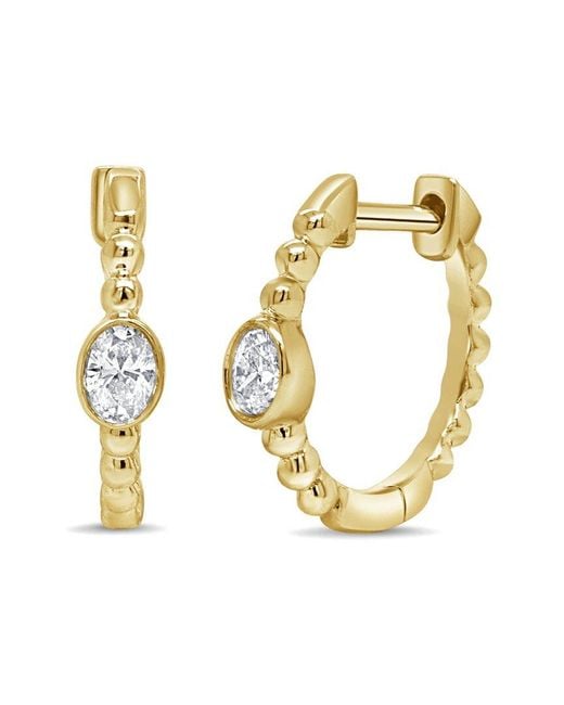 Sabrina Designs Metallic 14K 0.13 Ct. Tw. Diamond Huggie Earrings