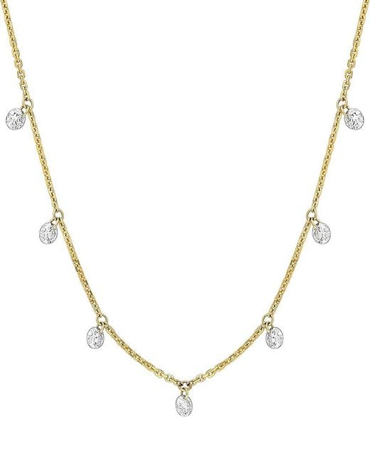 Created Forever Metallic 14K 0.60 Ct. Tw. Lab-Grown Diamond Station Necklace