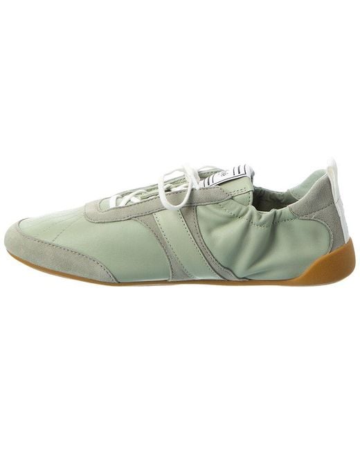 Chloé White Kick Leather & Suede Sneaker