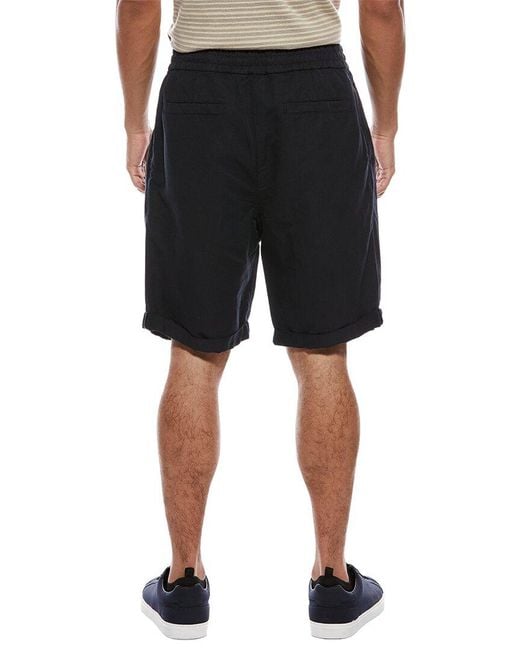 Brunello Cucinelli Black Linen-Blend Short for men