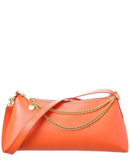 Zac Posen Orange Posen Zip-top Leather Shoulder Bag