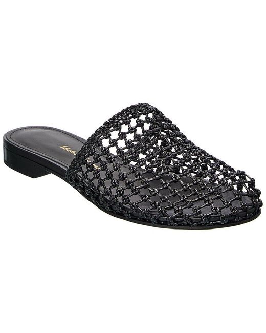 Ferragamo Black Ellas Leather Flat