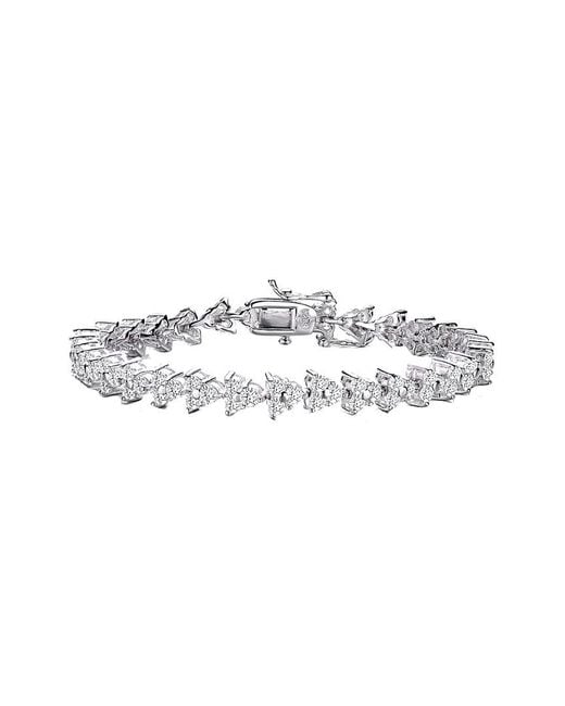 Genevive Jewelry White Silver Bracelet