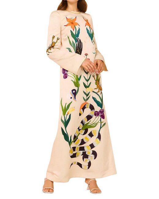 AMINA GLAM Metallic Maxi Dress