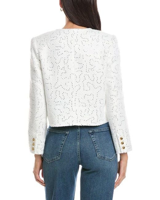 GUIZIO White Bela Tweed Jacket