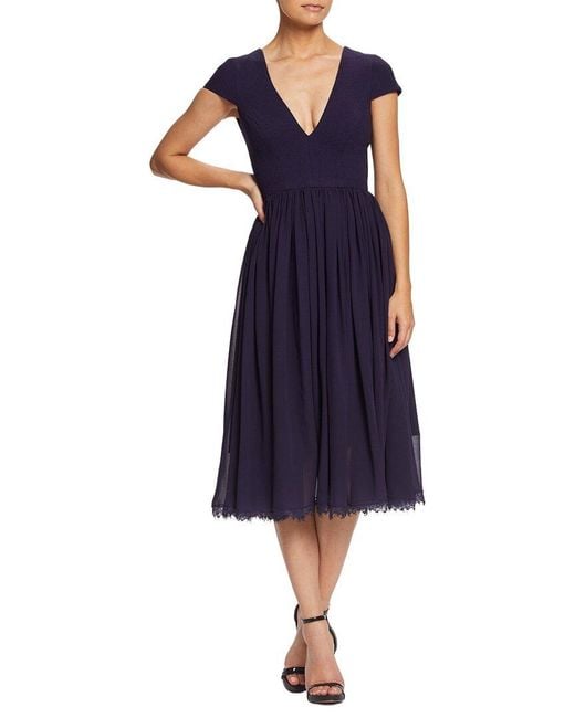 Dress the Population Blue Corey Midi Dress