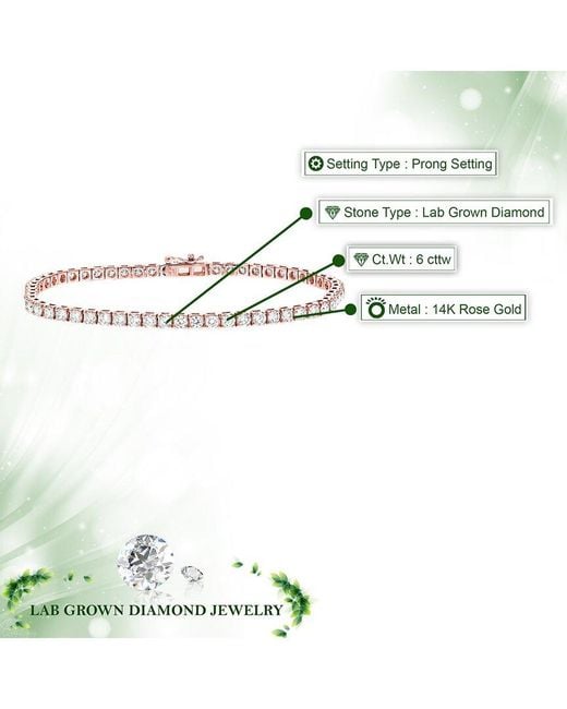 Amairah White 14K 6.00 Ct. Tw. Lab-Grown Diamond Tennis Bracelet