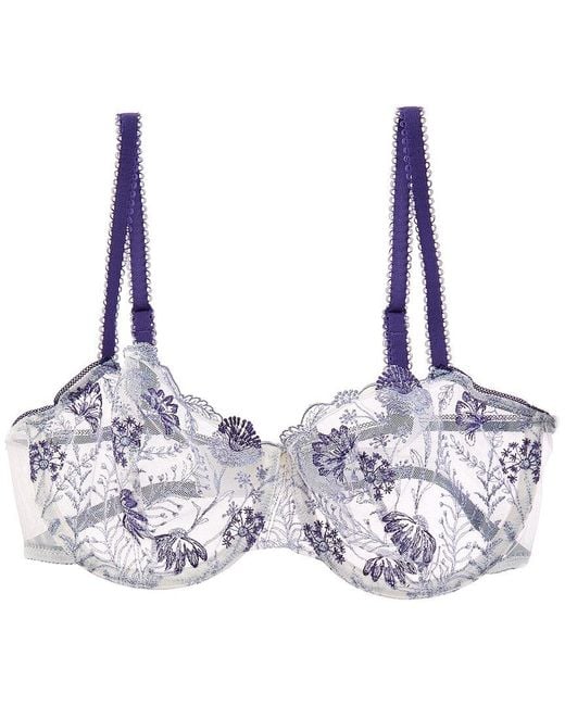 Passionata Purple Chloe Wired Lace Demi Bra