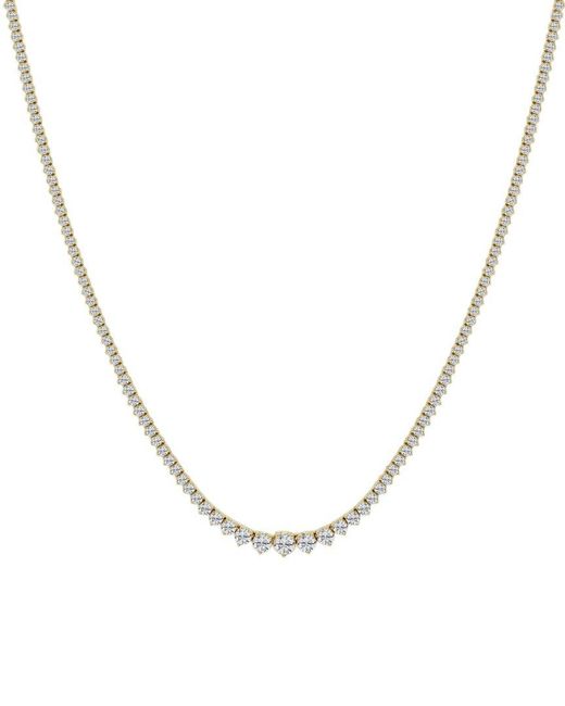 Lab Grown Diamonds Metallic 14K 4.01 Ct. Tw. Lab Grown Diamond Necklace
