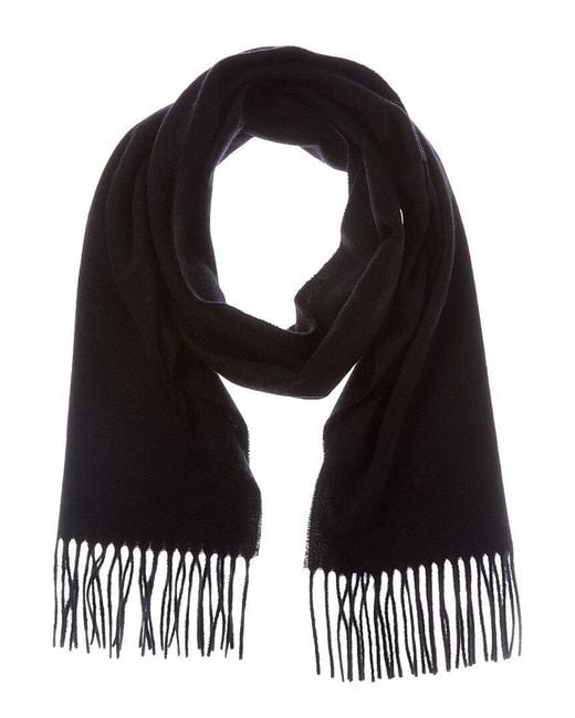 Amicale Cashmere Black Solid Cashmere Scarf