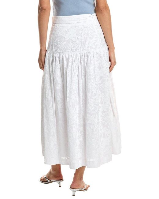Lilly Pulitzer White Corina Midi Wrap Skirt