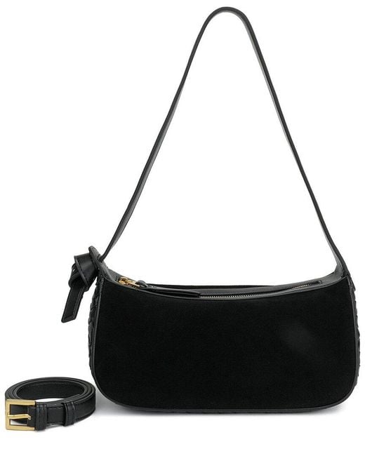 Tiffany & Fred Paris Black Leather Crossbody