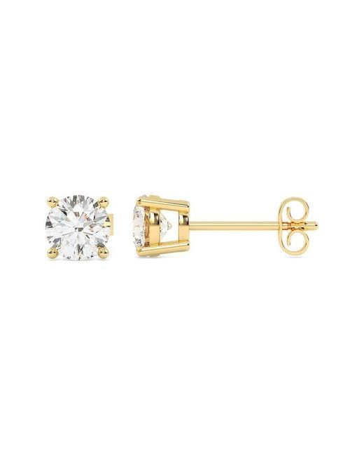 Lab Grown Diamonds Metallic 14K 0.50 Ct. Tw. Lab-Grown Diamond Earrings