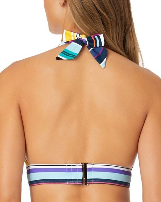 Anne Cole Blue Marilyn Halter Top