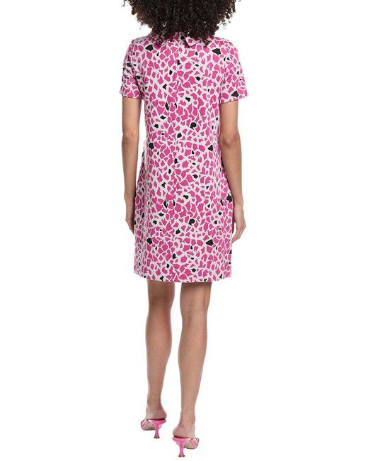 tyler boe Pink Kristen Inverted Pleat Jacquard Mini Dress