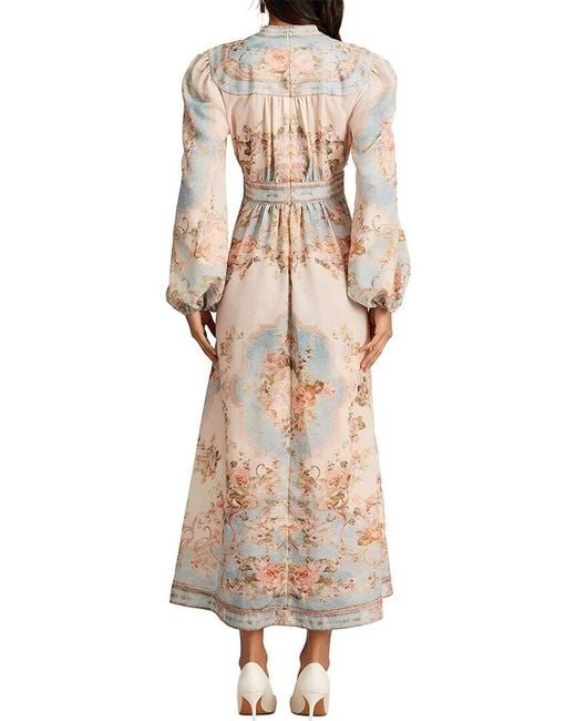 Linda Charm Natural Midi Dress