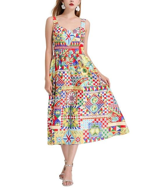 Kaimilan Red Midi Dress