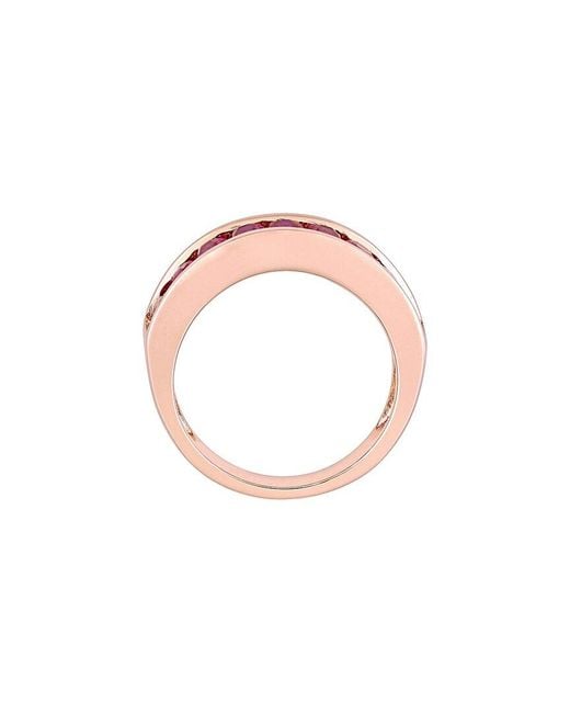 Rina Limor Pink Rose Over 2.70 Ct. Tw. Lab-Grown Created Ruby Semi-Eternity Ring