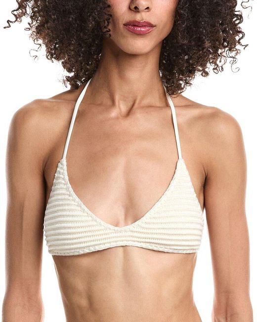 WeWoreWhat Brown Tie Bikini Top