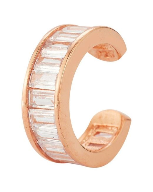 Glaze Jewelry Pink 14K Rose-Plated Cz Earrings