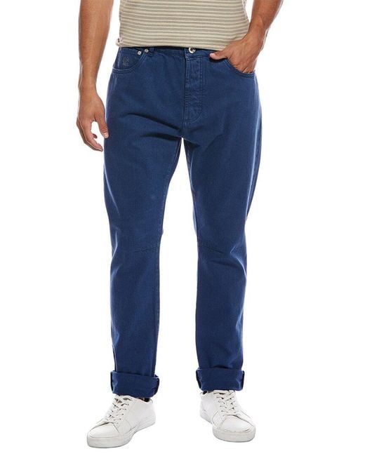 Brunello Cucinelli Blue Slim Jean for men