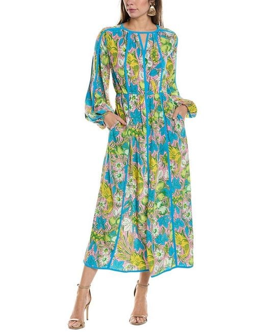 Diane von Furstenberg Blue Scott Maxi Dress