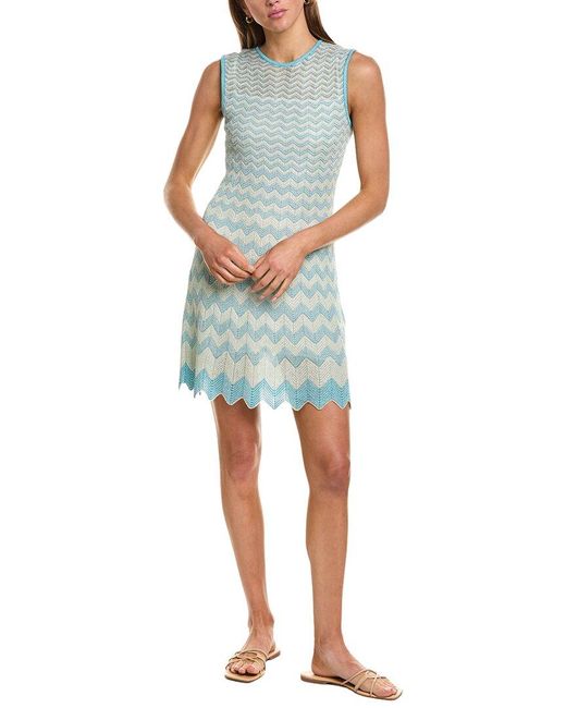 Missoni Blue Abito Senza Maniche Mini Dress