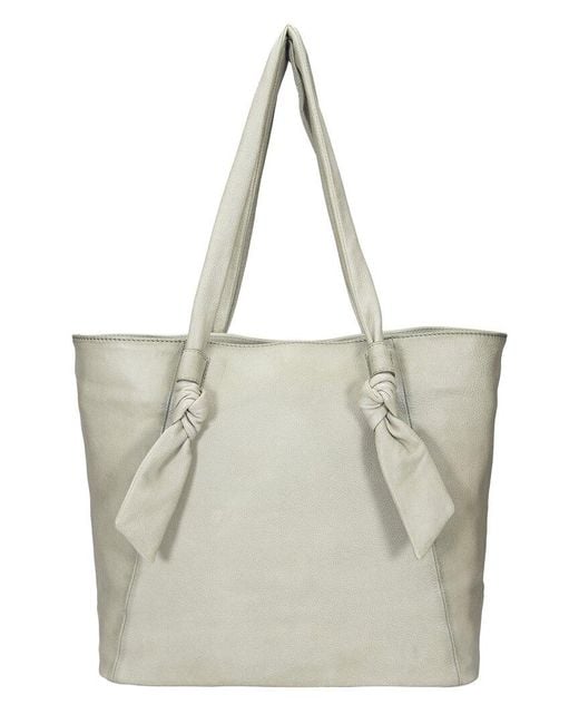 Frye White Nora Leather Knotted