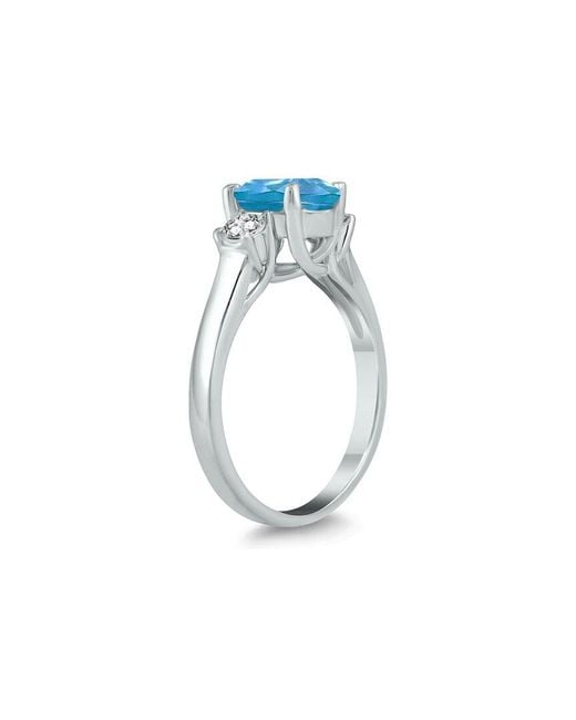 Gem Spark Blue 14K 1.58 Ct. Tw. Diamond & Topaz Ring