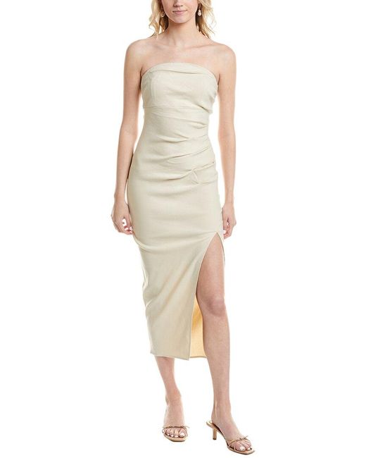 Astr Natural Iota Midi Dress