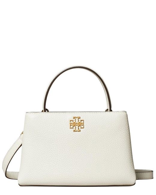 Tory Burch Natural Britten Leather Mini Satchel