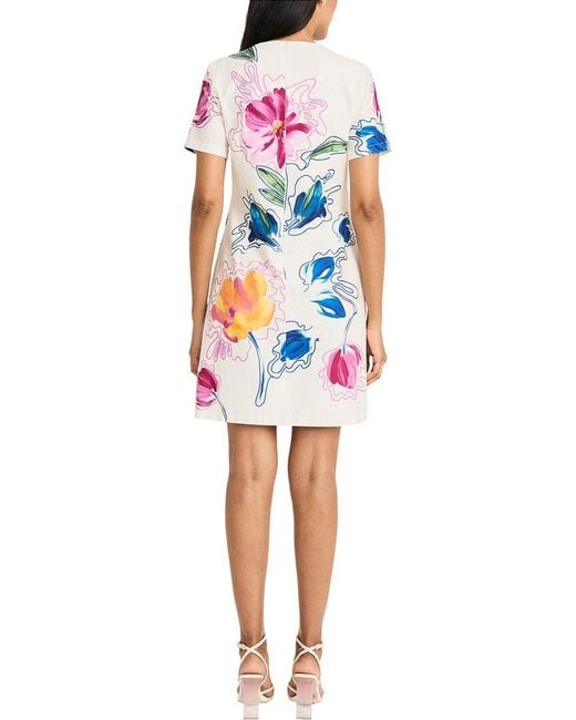 Maggy London White Jewel Neck Dress