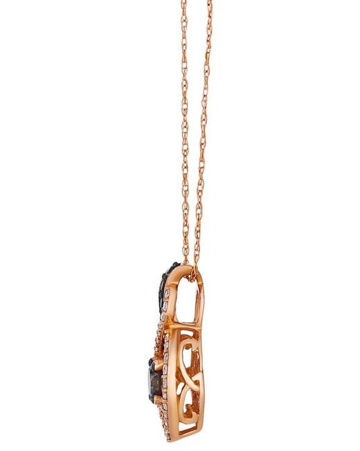 Le Vian Metallic Euphoria Chocolate 14K Rose 0.38 Ct. Tw. Diamond Pendant Necklace