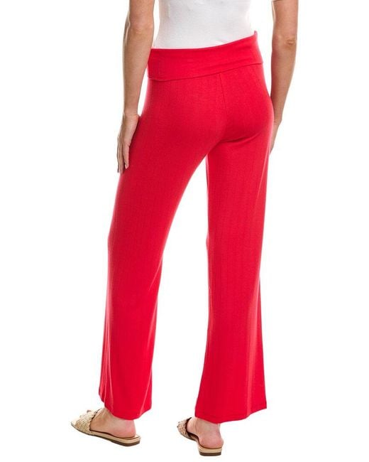Z Supply Red Essential Fold Over Pant