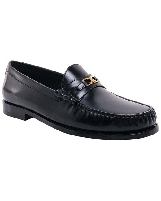 Céline Black Luco Triomphe Leather Loafer for men