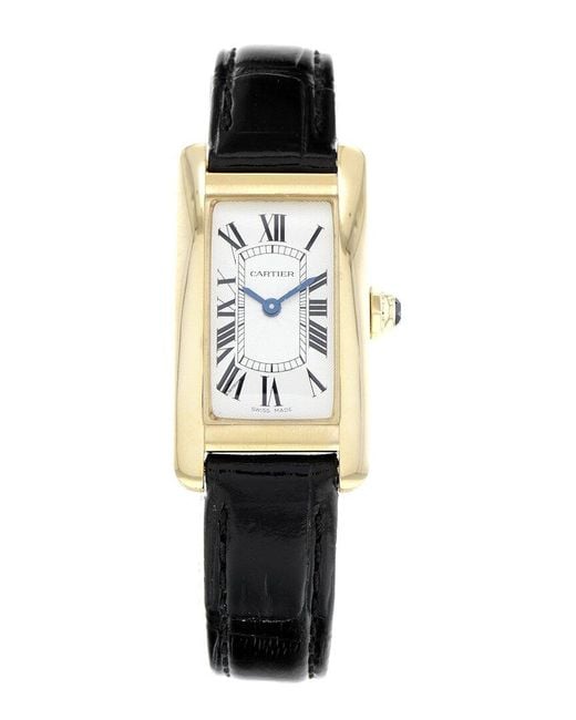 Cartier White Tank Americaine Watch (Authentic Pre-Owned) for men