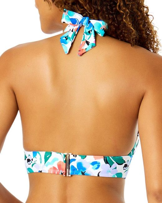 Anne Cole Blue Marilyn Halter Top