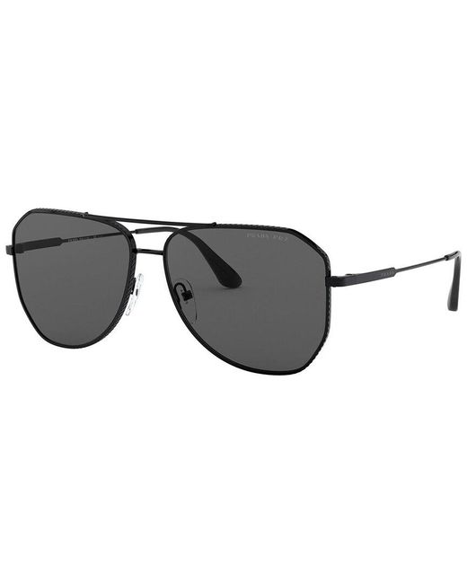 Prada Black Pr63xs 61mm Polarized Sunglasses for men
