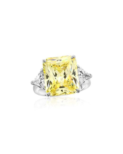 Suzy Levian CZ Jewelry White Suzy Levian Gala Collection Cz Cocktail Ring