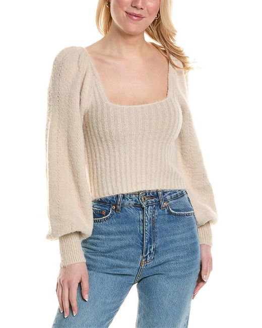 Free People Blue Katie Pullover