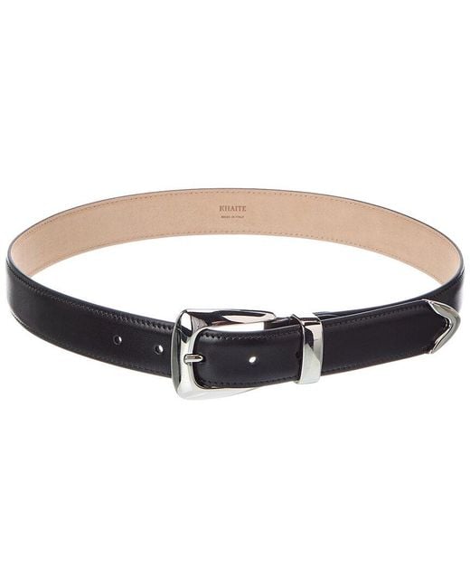 Khaite Black Benny Leather Belt