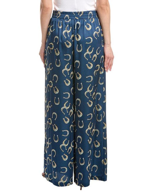 L'Agence Blue Lillian Wide Leg Pant