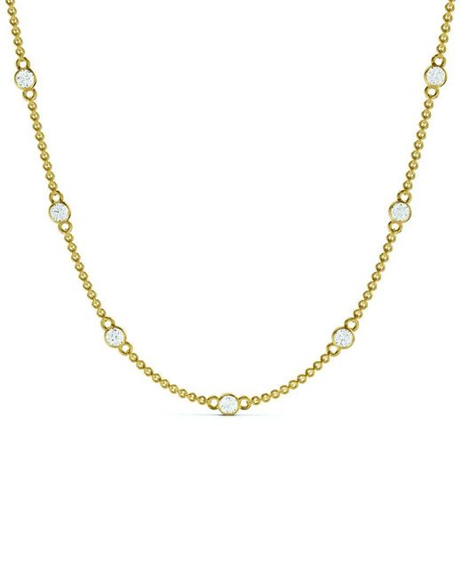 Lab Grown Diamonds Metallic 14K 3.00 Ct. Tw. Lab-Grown Diamond Necklace