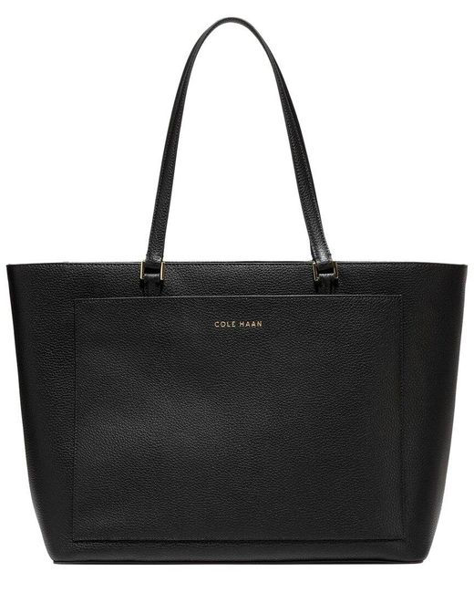 Cole Haan Black The Elyse Leather Tote