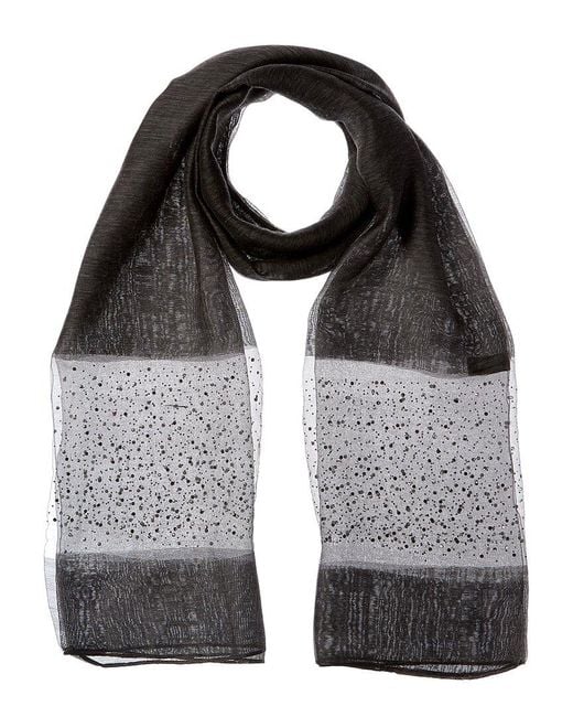 Saachi Black Star Gazer Silk & Wool-Blend Blend Scarf