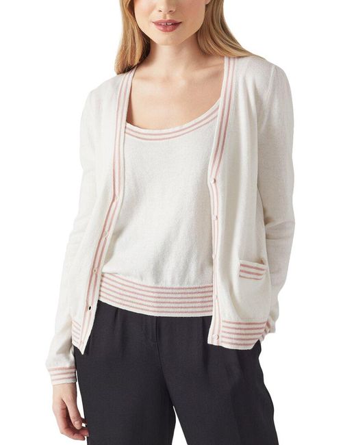 L.K.Bennett White L.K.Bennett Villa Wool-Blend Cardigan