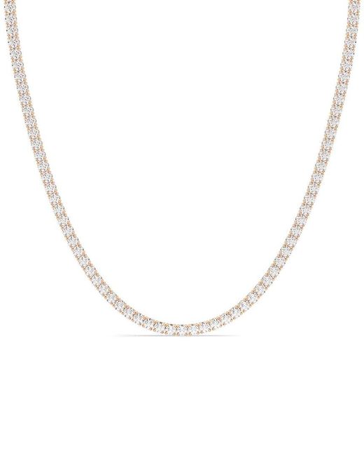 Lab Grown Diamonds White 14K Rose 5.00 Ct. Tw. Lab-Grown Diamond Necklace