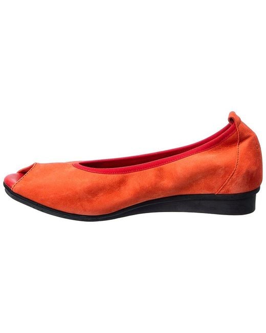 Arche Red Nimhea Leather Flat